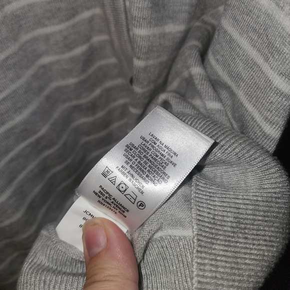 Jones New York Grey White Striped Button Up Cardigan XXL - Picture 4 of 4